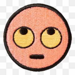 Rolling Eye Emoji Sticker Patch - Iron On Patches png
