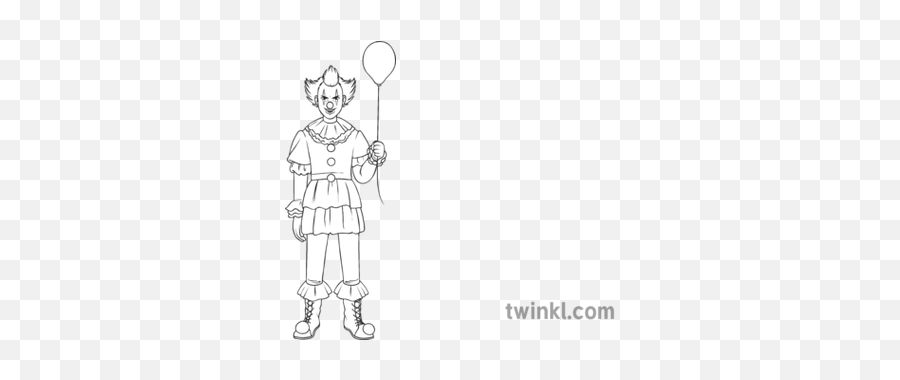 Pennywise English It Scary Clown Stephen King Literary - Pennywise It Para Colorear Png,Scary Clown Png