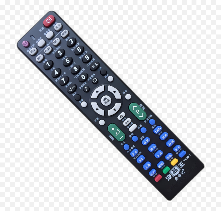 087 Lcd Old Tv Universal Remote Controller Tv990 General - Control De Cable Tigo Png,Old Television Png