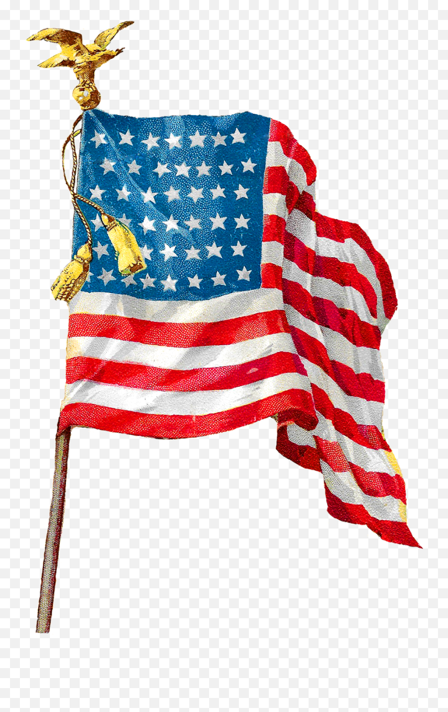 Vintage American Flag Image Clip Art - Vintage America Flag Png,American Flag Clipart Transparent