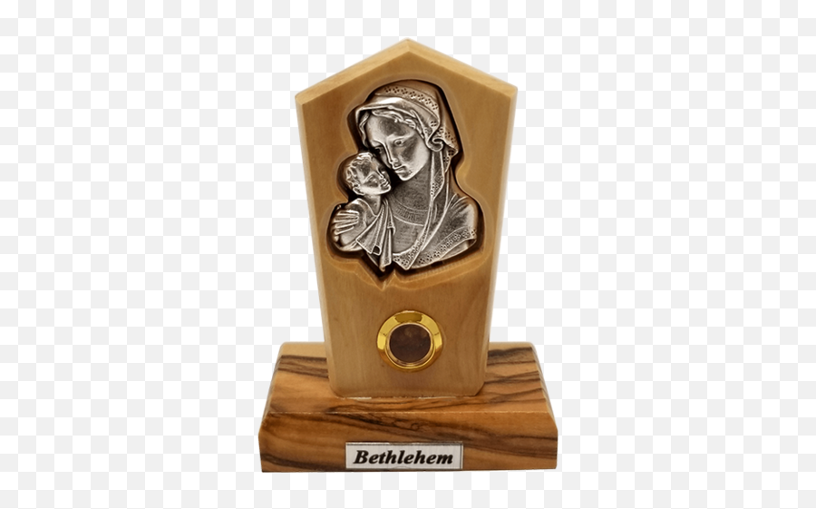 Virgin Mother Mary And Child Silver Plated Icon Olive Wood - Solid Png,Season 1 Bronze Icon