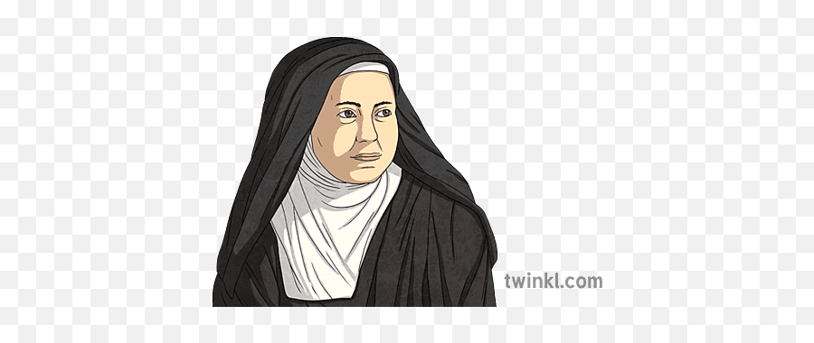 St Therese Ver 1 Illustration - Twinkl Religious Veil Png,St. Therese Icon
