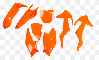 Ufo Front Number Plate Orange Kt03063127 Body U0026 Frame - Side Panel Ktm 250 png