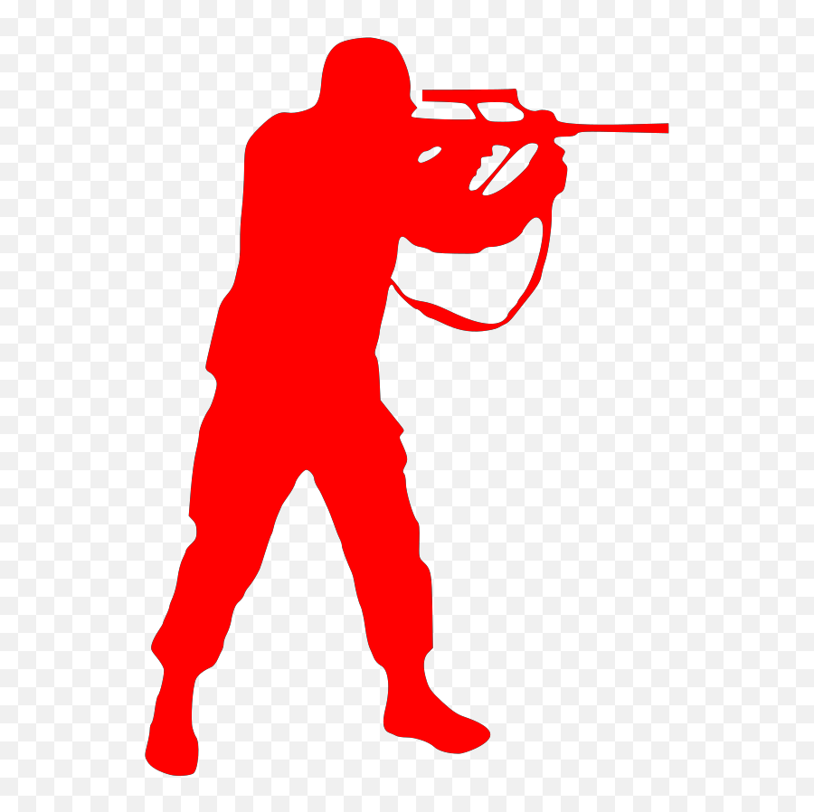 Red Soldier Clip Art - Silhouette Call Of Duty Svg Png,Soldier Icon
