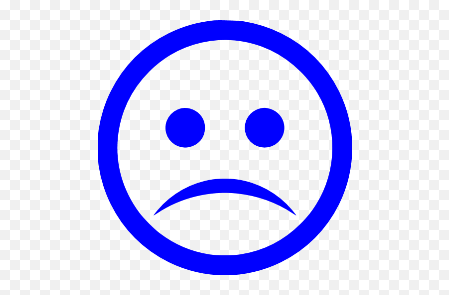 Blue Sad Icon - Red Sad Icon Png,Sad Icon Png