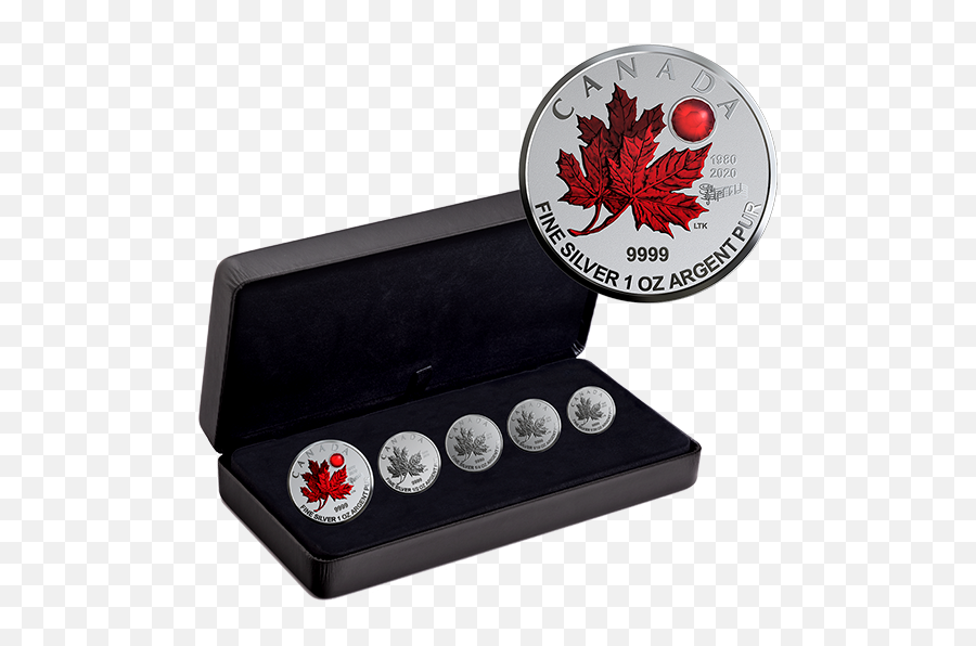 Pure Silver 5 - Coin Maple Leaf Fractional Set O Canada Maple Leaf Png,Canada Maple Leaf Png