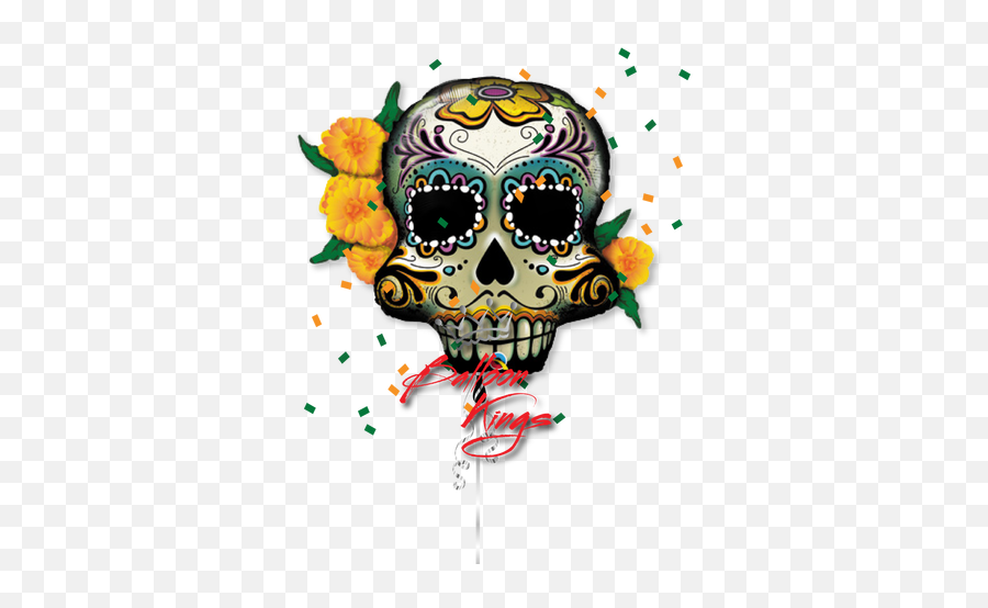 Day Of The Dead Skull - Sugar Skull Balloon Display Png,Day Of The Dead Png