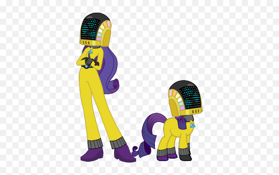 Daft Punk Stickers For Android Ios - Mlp Rarity Daft Punk Png,Daft Punk Transparent