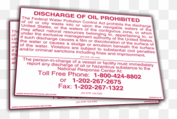 S - 104 Discharge Of Oil Prohibited 110x85 In Chemtrec Png,Prohibited Sign Png