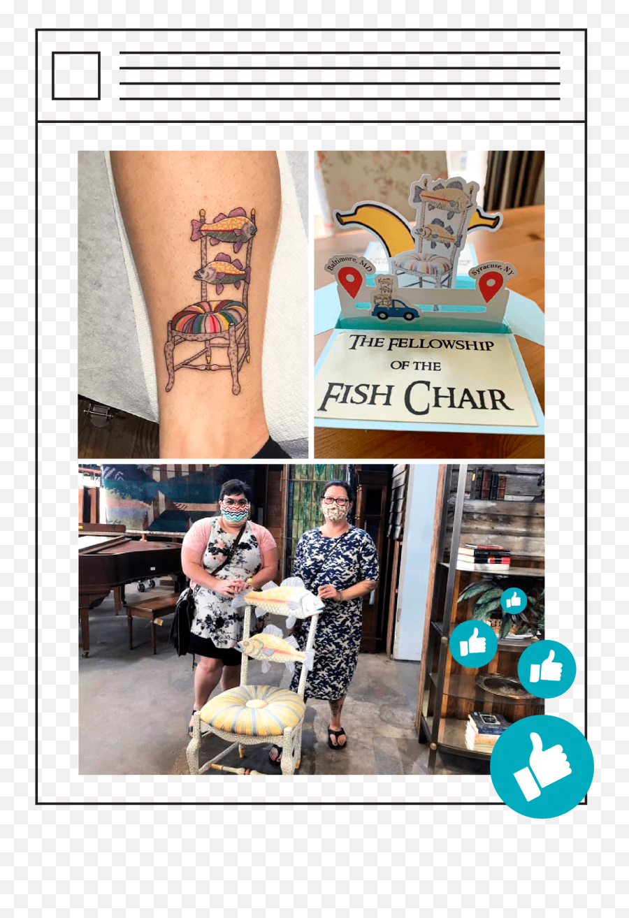 The Sisterhood Of Traveling Fish Chair Readeru0027s Digest - Temporary Tattoo Png,Despised Icon Tattoo