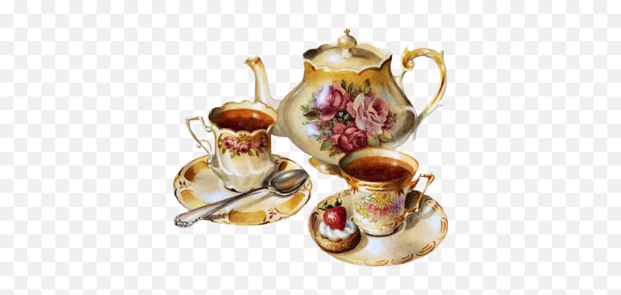 Tea Set Transparent Pictures - 25827 Transparentpng Café D Après Midi,Tea Set Png