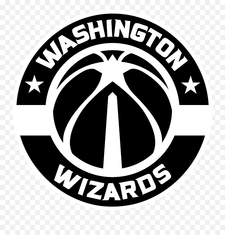 Capitals Washington Wizards Black - Washington Wizards Logo Black And White Png,Washington Capitals Logo Png