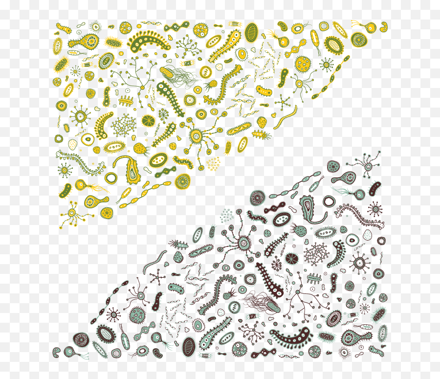 Bacteria And Virusses Vector - Bacteria Vector Illustration Png,Bacteria Transparent Background