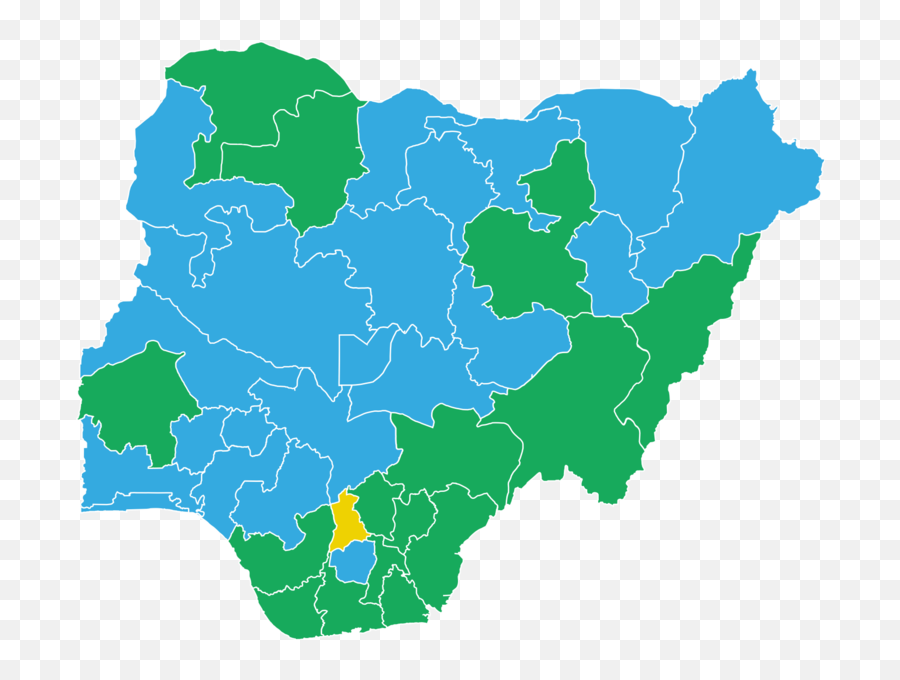 Filenigerian State Governors And Political Party - Map Of Nigeria Png,Court Png