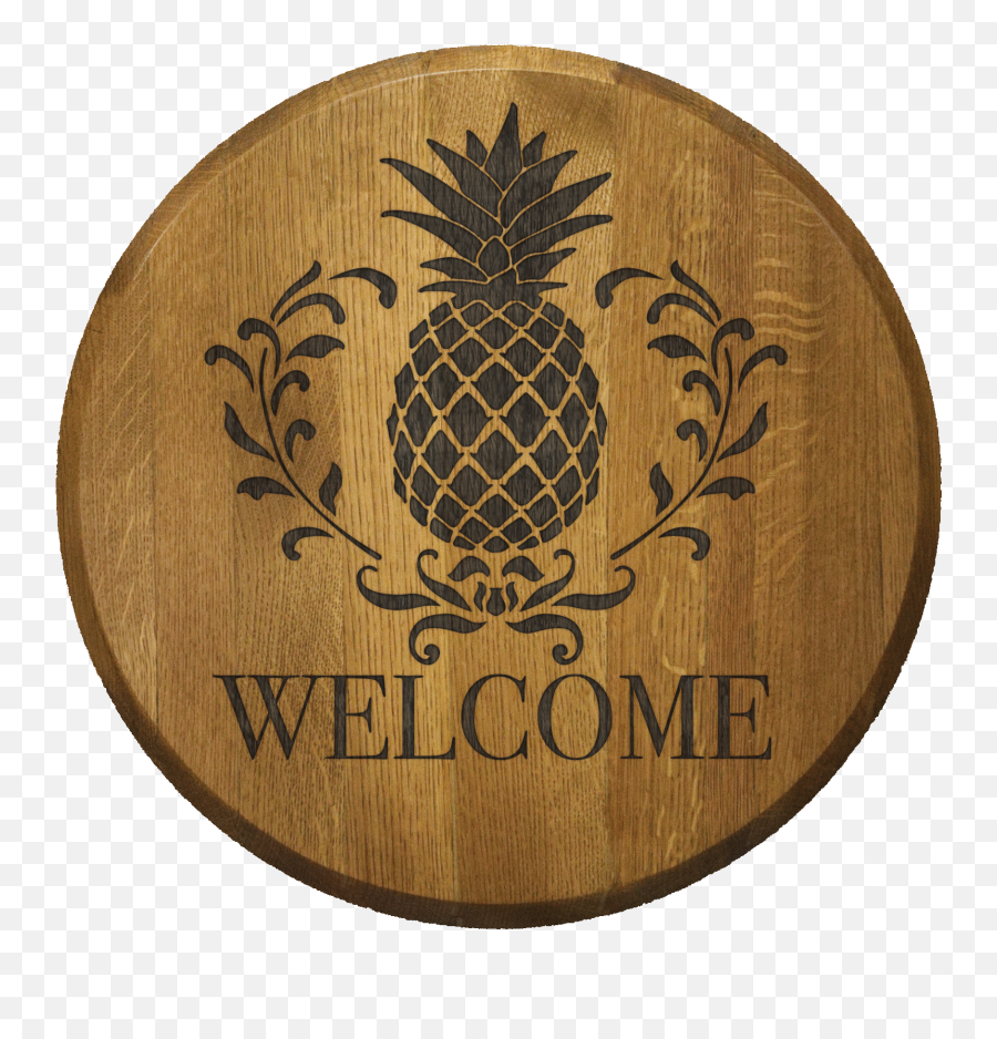 Pineapple Laser Engraved Barrel Head - Silhouette Pineapple Clip Art Png,Pineapple Logo