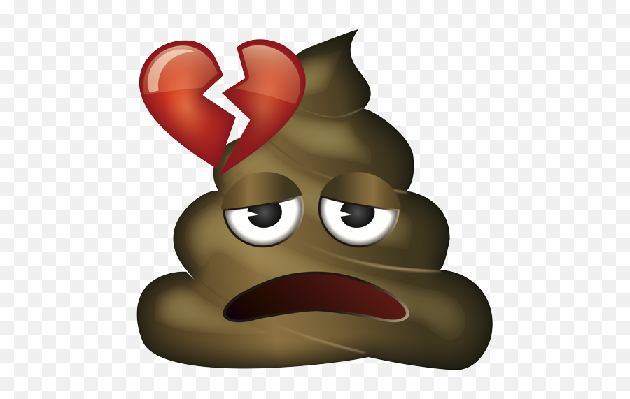 Emoji U2013 The Official Brand Broken Heart Poo - Poop Emoji With Mustache Png,Broken Heart Emoji Png