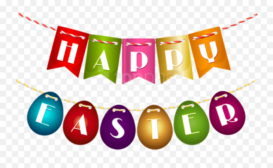 Free Png Download Happy Easter Streamer - Transparent Background Happy Easter Clipart,Happy Easter Png