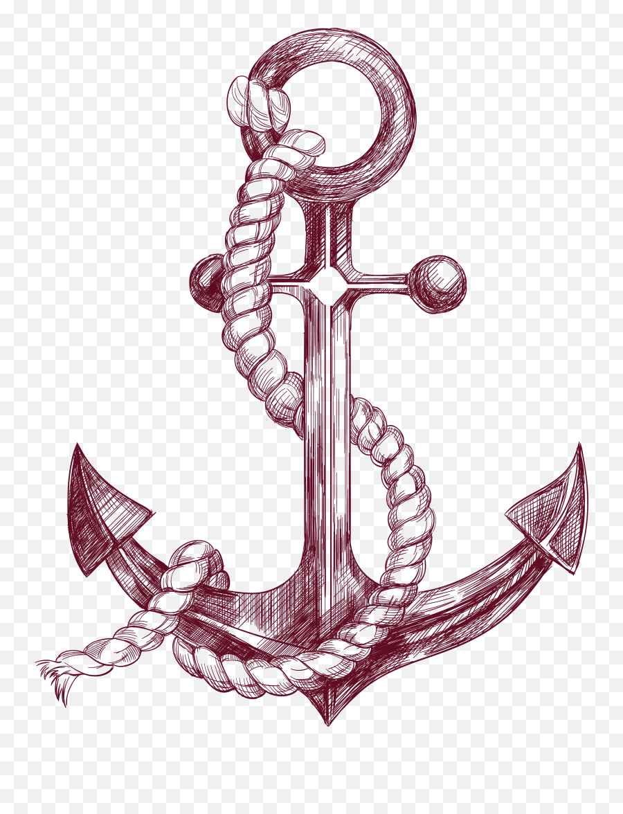 Anchor Drawing Banner Illustration - Sketch Anchor 28933655 Anchor Drawing Png,Tatto Png