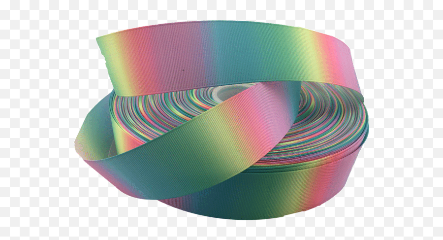Tie Dye Pastel Ombre Grosgrain Ribbon 15 Rqc Supply - Circle Png,Pastel Rainbow Png