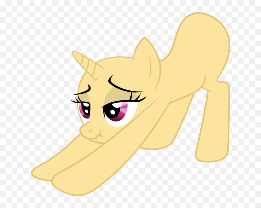 Unicorn Template By Luckysmores - Yellow Unicorn My Little Cartoon Png,My Little Pony Transparent