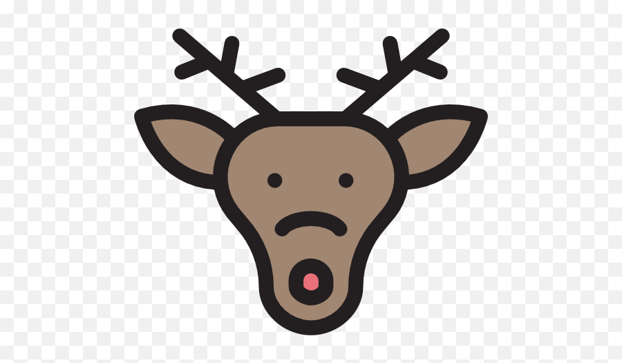 Reindeer Antler Download Icon - Winter Cartoon Deer Png Reindeer Cartoon Image Png,Deer Antler Png