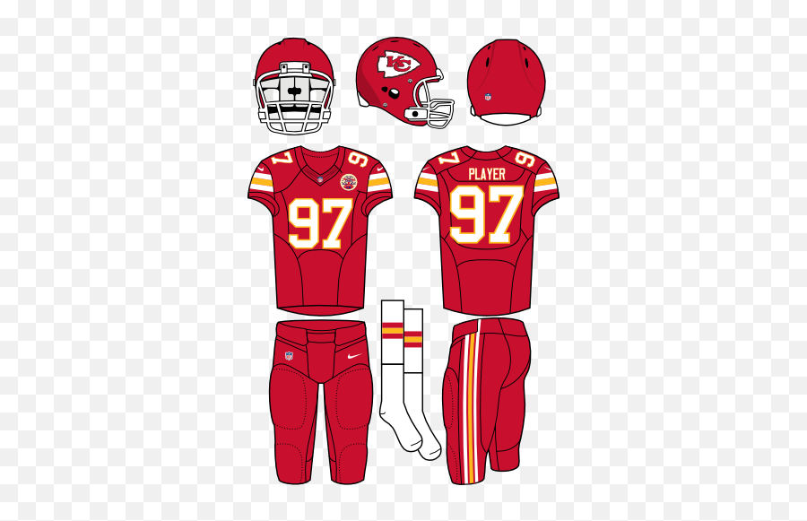 Kansas City Chiefs Home Uniform - Kansas City Chiefs Home Uniform Png,Kansas City Chiefs Logo Png