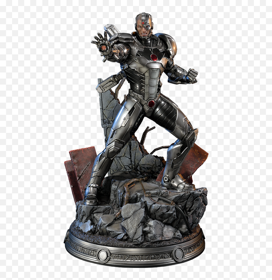 Cyborg Statue - Cyborg Dc Comics Statue Png,Cyborg Transparent