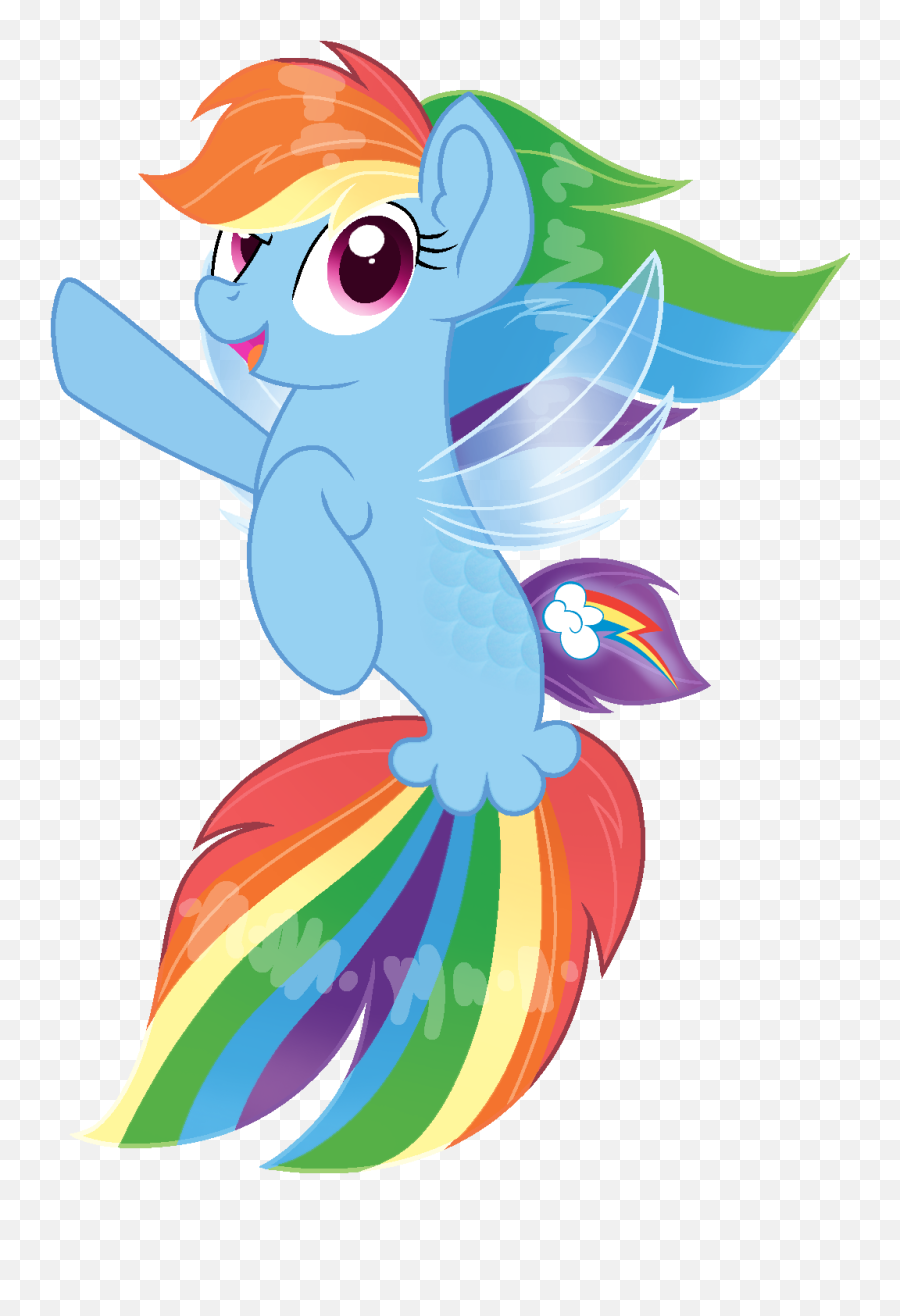 Rainbow Dash Seapony Vector By Rainboweeveede - Rainbow Dash Sea Pony Png,Rainbow Dash Transparent