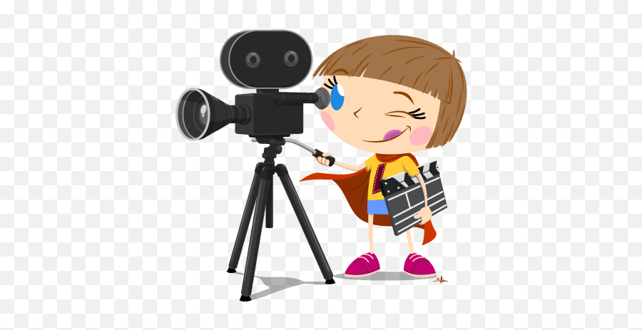 Children Clipart Camera - Create A Movie Clipart Full Size Make A Movie Cartoon Png,Children Clipart Png