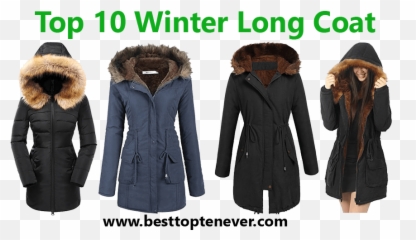 Best Top 10 Winter Long Coat For Women - Fur Clothing Png,Trench Coat Png