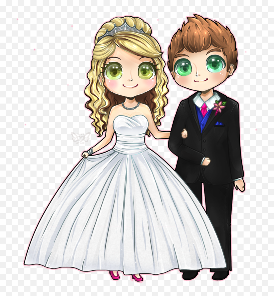 Groom Clipart Engaged Couple Picture 1268251 - Cute Wedding Couple Clipart Png,Anime Couple Png