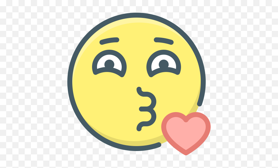 Emoji Face Kiss Smiley Icon - Happy Png,Smileys Png