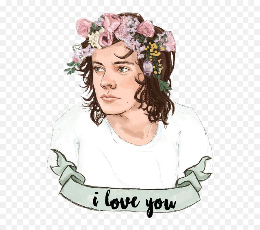 Report Abuse - Harry Styles With Flower Crown Png,Harry Styles Png