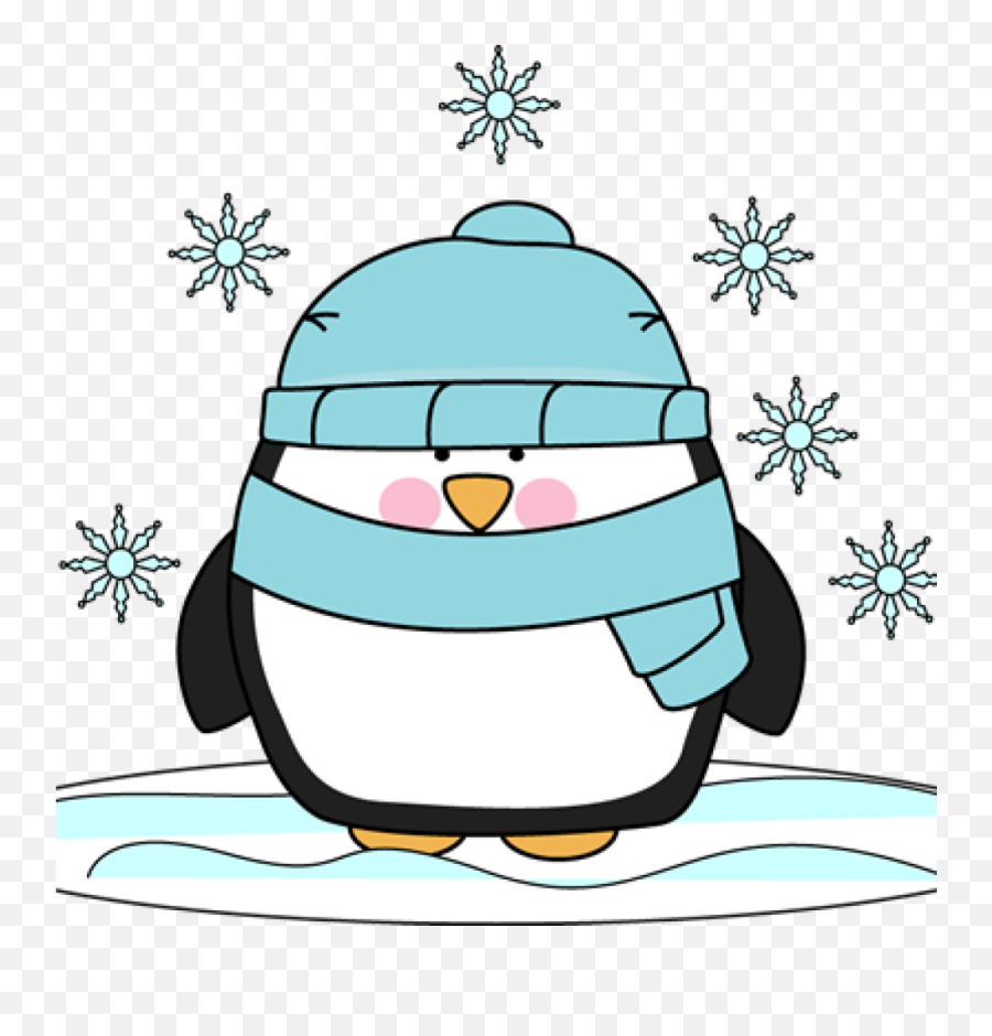 Black And White Download Clip Art Snowy - Penguin In Snow Png,January Png