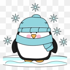 Black And White Download Clip Art Snowy - Penguin In Snow Png,January Png