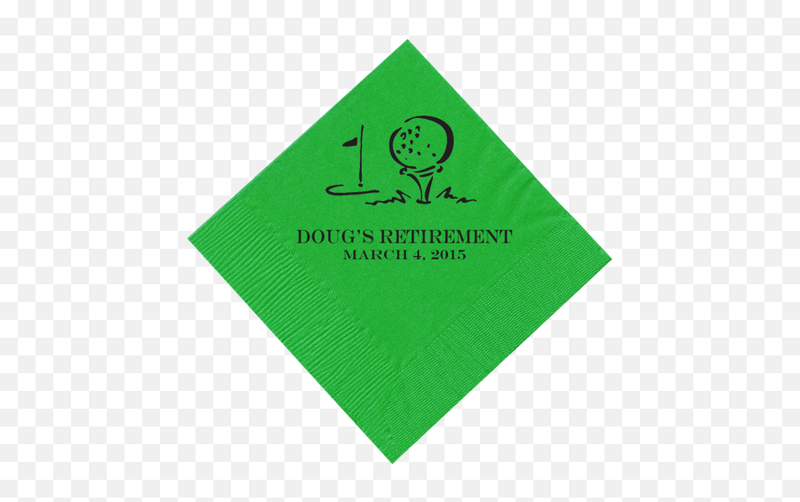 Hole In One Golf Personalized Napkins - Horizontal Png,Paper Hole Png