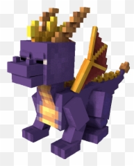 Minecraft Spyro The Dragon And Cynder - Animated Minecraft Gif Transparent Png,Spyro Transparent