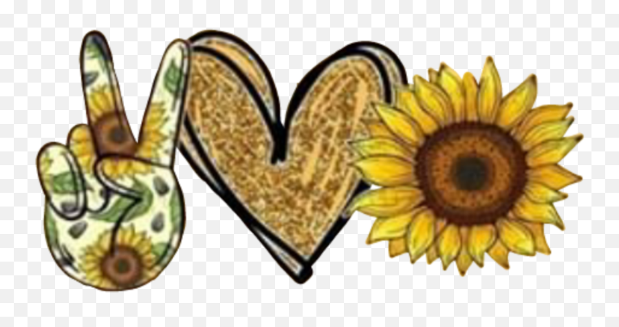 Peace Love Summer Sticker By Anna - Peace Love Sunshine Png,Transparent Sunflowers