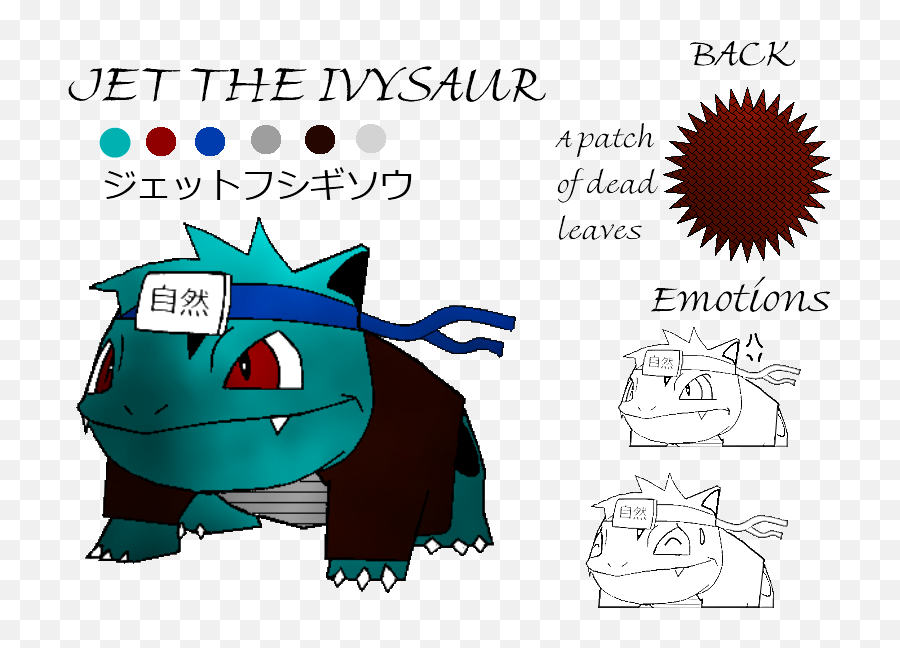 Jet The Ivysaur Reference Sheet - Cartoon Full Size Png,Ivysaur Png