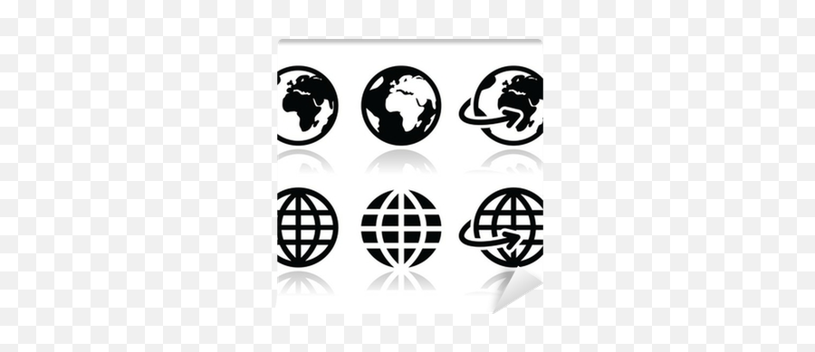 Globe Earth Vector Icons Set With - Dot Png,Vector Globe Icon Set