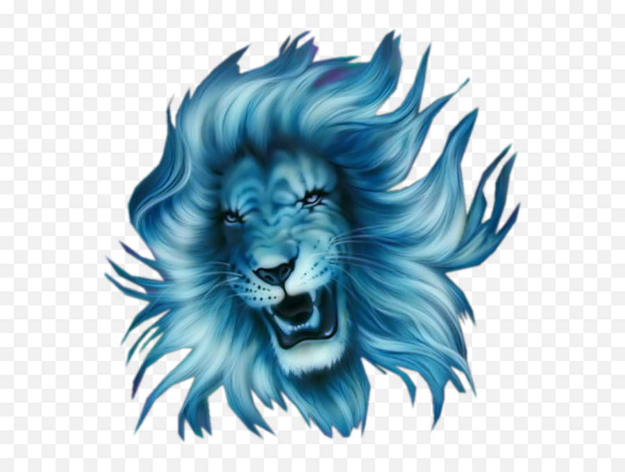 Blue Lion Head Logo - Reggae Lion Png,Lion Head Transparent