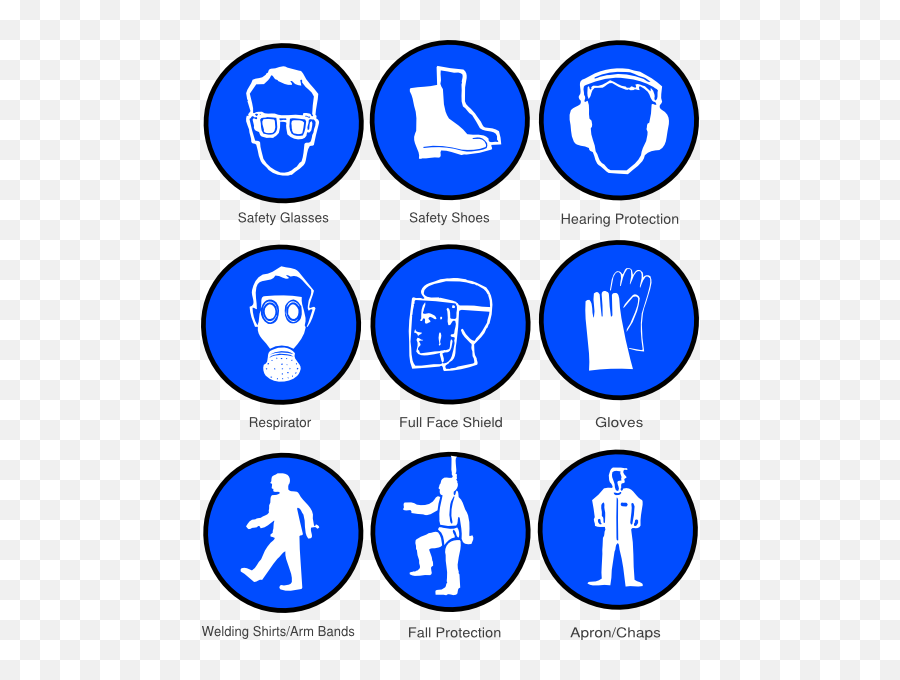 Ppe Symbols Download - Welding Ppe Signage Png,Safety Icon Vector