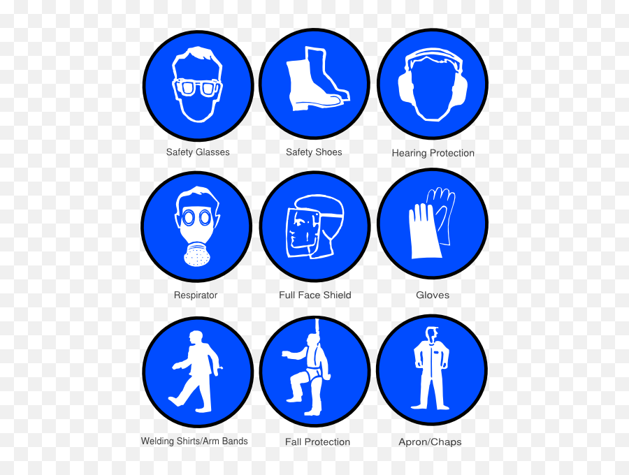 Ppe Symbols Download - Welding Ppe Signage Png,Safety Icon Vector ...