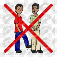 No Kicking Picture For Classroom Therapy Use - Great For Adult png