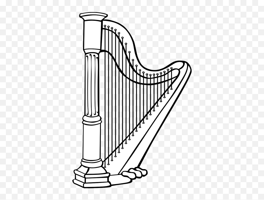 Free Clip Art Harp By Crisg - Harp Clipart Black And White Png,Lyre Icon