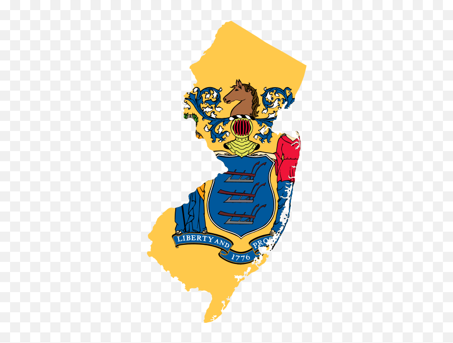 New Jersey State Flags Clipart - New Jersey Capital Map Png,New Jersey Icon