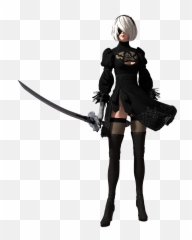Download Nier Automata 2b - 4k Textures PNG Outfit
