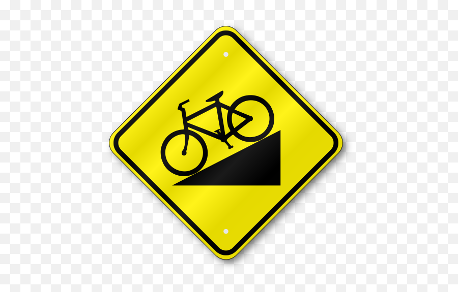 Hill Bike Symbol W7 - 5 Traffic 080 Outdoor Reflective Aluminum Official Street Sign Bicycle Png,Bike Icon