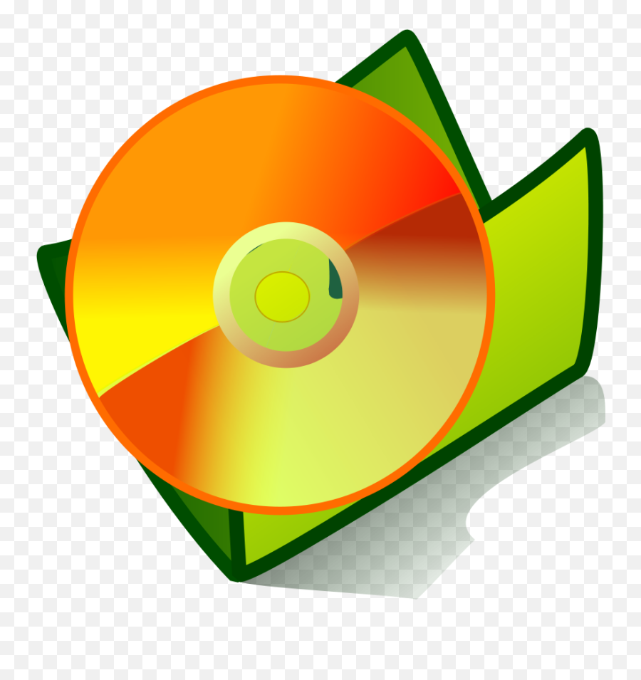 Vector Illustration Of Orange Cd Folder Icon Public Domain - Documents Clip Art Png,Icon Cds