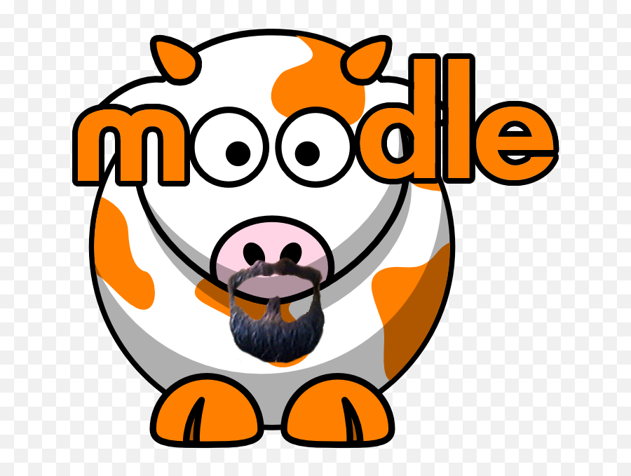 Moodle In English Logo - Moodle Cow Png,Cow Logo